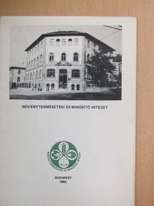 Növénytermesztési és Minősítő Intézet [antikvár]