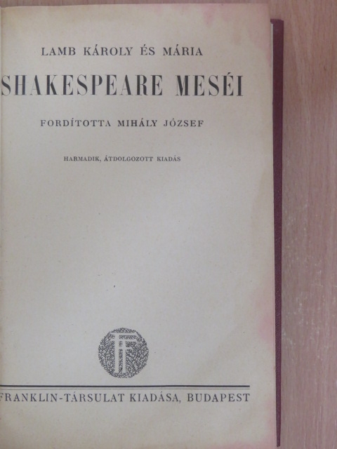 Lamb Károly - Shakespeare meséi [antikvár]