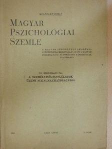 Dr. Rókusfalvy Pál - A személyiségvizsgálatok üzemi alkalmazhatóságáról [antikvár]