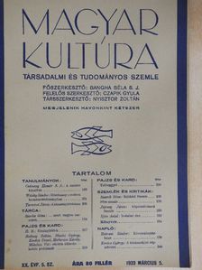 B. B. - Magyar Kultúra 1933. március 5. [antikvár]