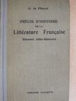 G. de Plinval - Précis d'histoire de la Littérature Francaise [antikvár]