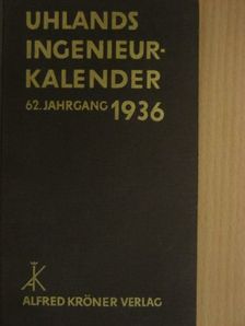 Uhlands Ingenieur-Kalender 1936 [antikvár]