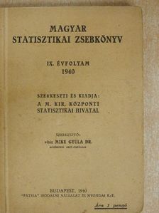 Magyar statisztikai zsebkönyv 1940. [antikvár]
