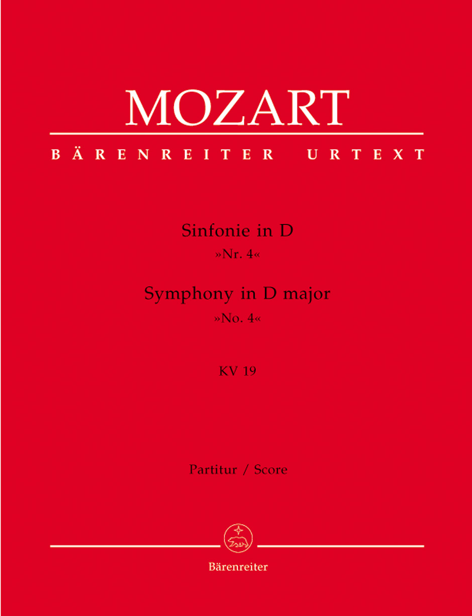 MOZART, W,A, - SINFONIE IN D NR.4 KV 19, PARTITUR