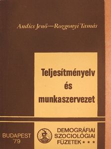 Andics Jenő - Teljesítményelv és munkaszervezet [antikvár]