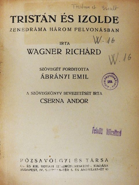 Cserna Andor - Tristán és Izolde [antikvár]