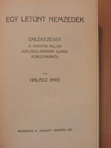 Halász Imre - Egy letünt nemzedék [antikvár]