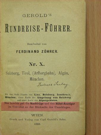 Gerold's Rundreiseführer X. [antikvár]