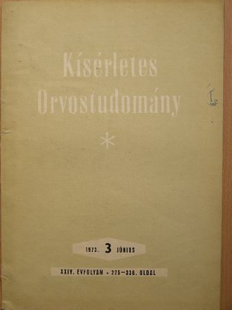 Anderlik Piroska - Kísérletes Orvostudomány 1973. június [antikvár]