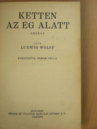 Ludwig Wolff - Ketten az ég alatt [antikvár]