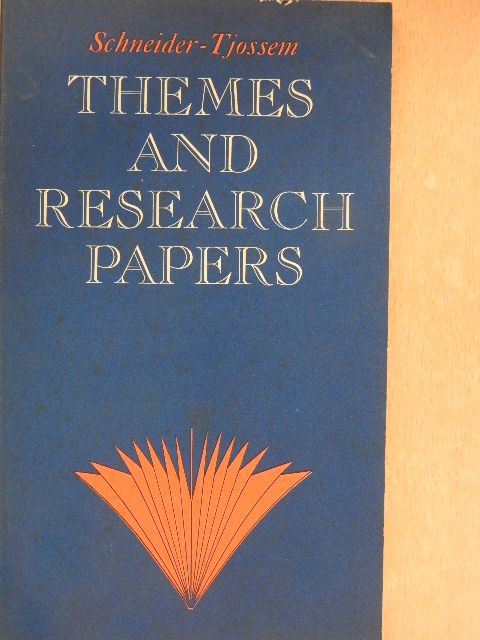 Ben R. Schneider, Jr. - Themes and Research Papers [antikvár]