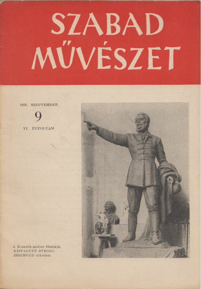 Szegi Pál - Szabad Művészet 1952. szeptember [antikvár]