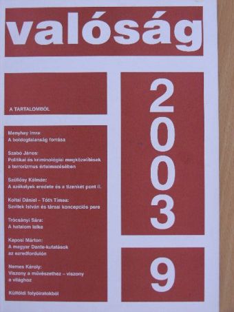 Adelbert Reif - Valóság 2003. szeptember [antikvár]