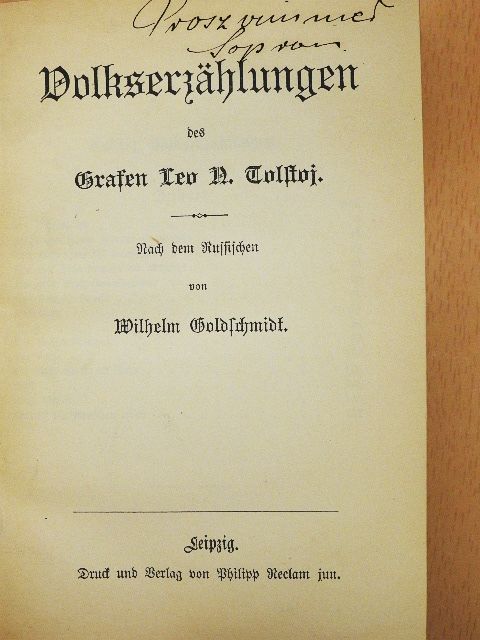 Lev N. Tolstoj - Volkserzählungen/Luzern/Familienglück/Herr und Knecht (gótbetűs) [antikvár]