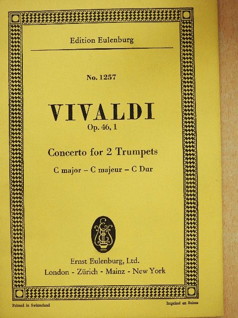Antonio Vivaldi - Concerto for 2 Trumpets and Strings Orchestra [antikvár]