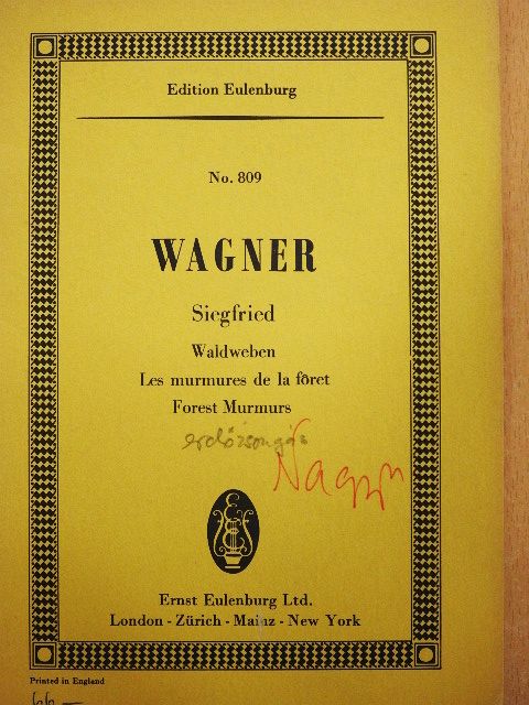 Richard Wagner - Waldweben from Siegfried [antikvár]