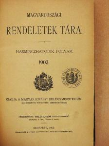 Magyarországi rendeletek tára 1902. [antikvár]