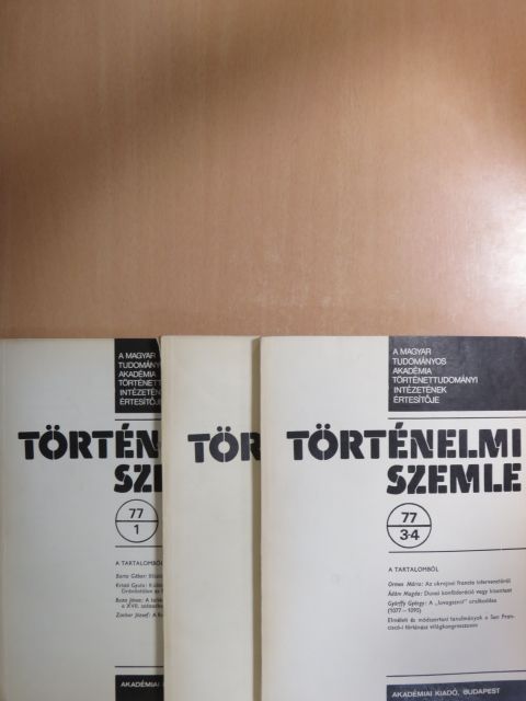Ádám Magda - Történelmi Szemle 1977/1-4. [antikvár]