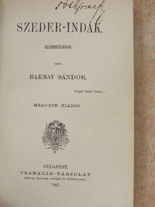 Baksay Sándor - Szeder-indák [antikvár]