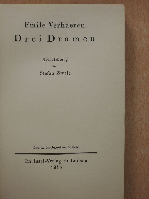 Emile Verhaeren - Drei Dramen [antikvár]