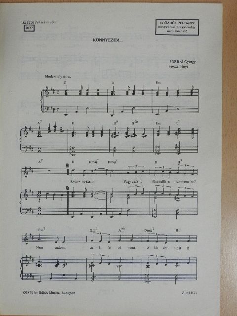 Forrai György - Könnyezem... [antikvár]