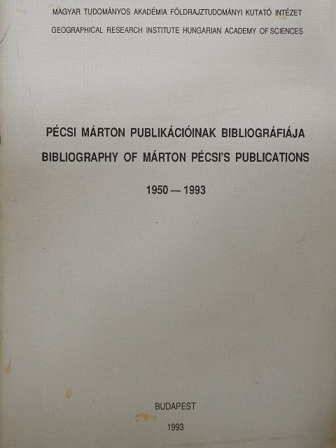 Pécsi Márton publikációinak bibliográfiája 1950-1993 [antikvár]