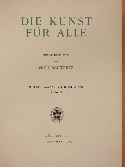 Die Kunst für Alle 26. [antikvár]