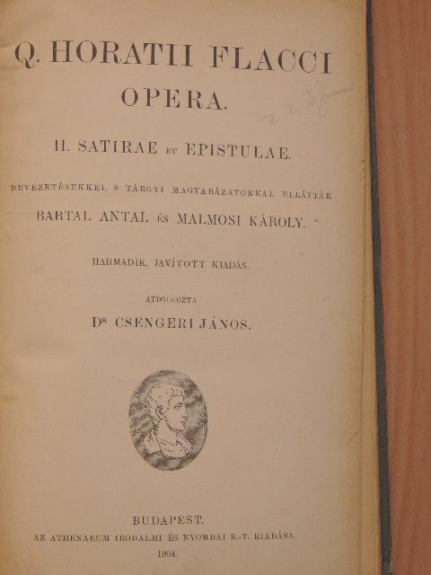 Horatius - Q. Horatii Flacci Opera II. [antikvár]