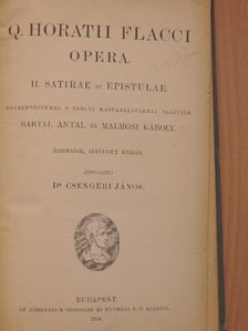 Horatius - Q. Horatii Flacci Opera II. [antikvár]
