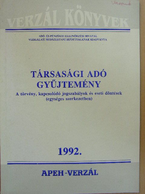 Bocsák Gáborné - Társasági adó gyűjtemény [antikvár]
