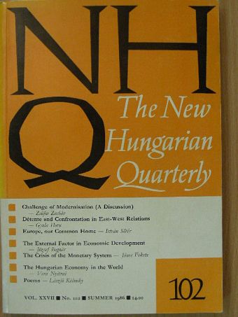 Bognár József - The New Hungarian Quarterly Summer 1986. [antikvár]