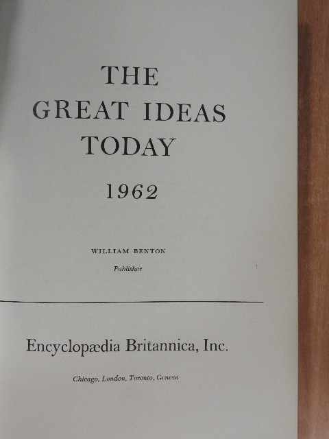 Alfred Kazin - The Great Ideas Today [antikvár]