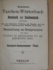 Neuestes Taschen-Wörterbuch Deutsch und Italienisch I-II. [antikvár]