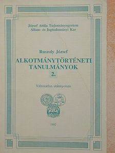 Ruszoly József - Alkotmánytörténeti tanulmányok 2. [antikvár]