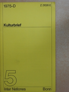 Dieter Ferber - Kulturbrief Mai 1975 [antikvár]
