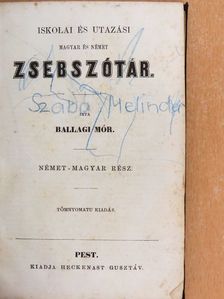 Ballagi Mór - Iskolai és utazási magyar és német zsebszótár II. [antikvár]