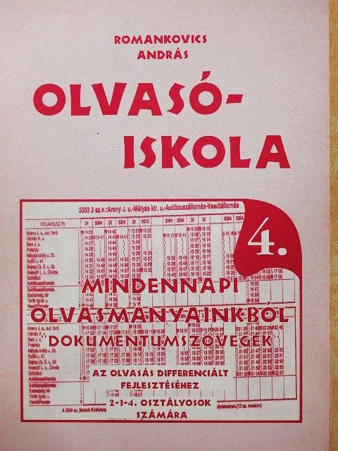 Romankovics András - Olvasóiskola 4. [antikvár]