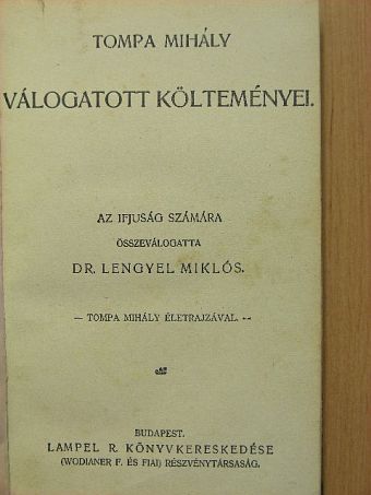 Tompa Mihály - Tompa Mihály válogatott költeményei [antikvár]