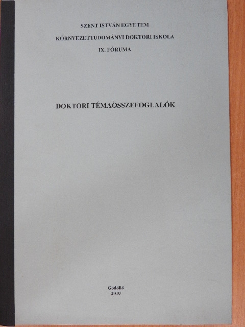 Doktori témaösszefoglalók [antikvár]