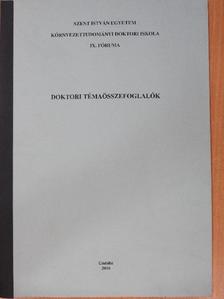 Doktori témaösszefoglalók [antikvár]