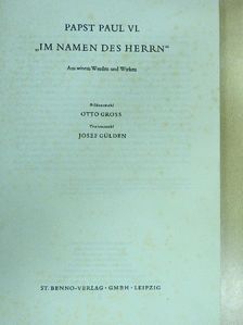 Papst Paul VI. - 'Im Namen des Herrn" [antikvár]