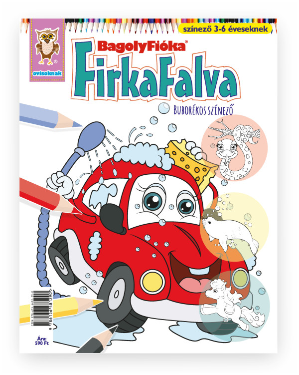 Jánossy Gábor[szerk.]-Jánossy-Kármán Mónika - BagolyFióka - Firkafalva Buborékos színező óvodásoknak