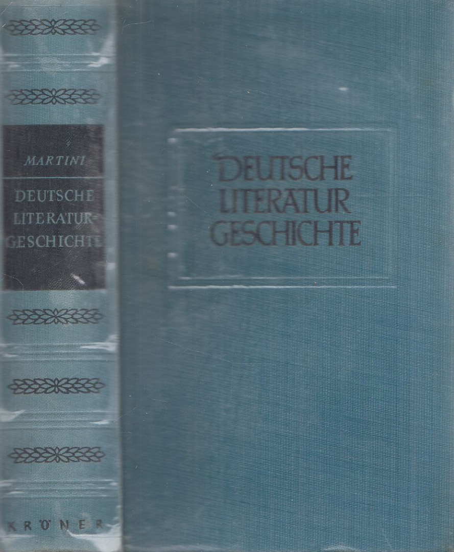 MARTINI, FRITZ - Deutsche Literaturgeschichte [antikvár]