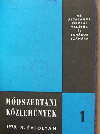 Baltási Judit - Módszertani Közlemények 1979. január-december [antikvár]