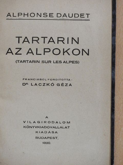 Alphonse Daudet - Tartarin az Alpokon [antikvár]