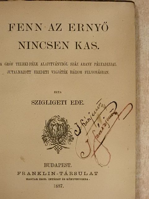 Szigligeti Ede - Fenn az ernyő nincsen kas [antikvár]
