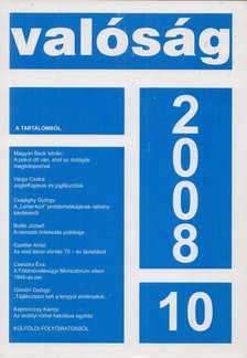 TŐKÉCZKI LÁSZLÓ - Valóság 2008/ 10 [antikvár]