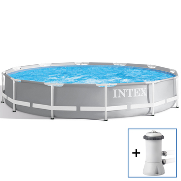 Intex: Prism Frame merev falú prémium medence szett - 366 x 76 cm