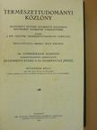 Aczél M. - Természettudományi Közlöny 1938. január-december/Pótfüzetek a Természettudományi Közlönyhöz 1938. január-december [antikvár]
