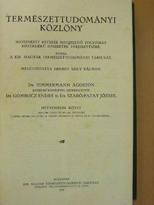 Aczél M. - Természettudományi Közlöny 1938. január-december/Pótfüzetek a Természettudományi Közlönyhöz 1938. január-december [antikvár]